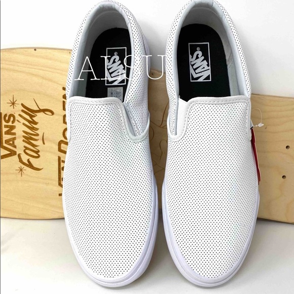 VANS Classic Slip On Perforation Leather White W - Picture 5 of 8